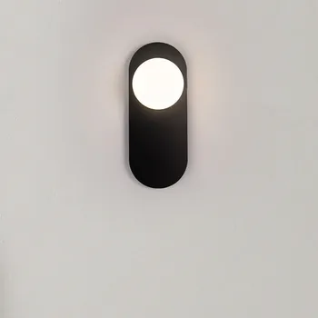 Скандинавский Креативный светодиодный настенный светильник для гостиной Из черного Металла, модный современный минималистичный Прикроватный настенный светильник, Светильники для спальни, Освещение