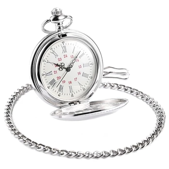 Карманные часы, металлический ремешок, серебро