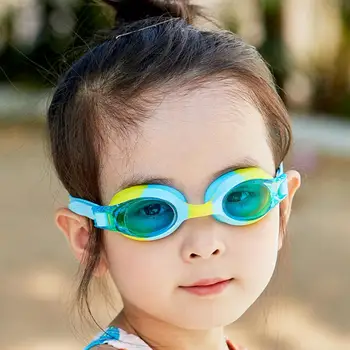 Прямая поставка!!Водонепроницаемые очки для плавания из силикона высокой четкости с защитой от ультрафиолета, детские очки для плавания для водных видов спорта