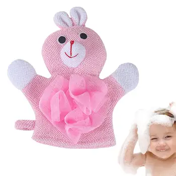 Детская варежка для ванной, ручная кукольная мочалка в форме животного, Красочное хлопчатобумажное полотенце в форме куклы, Нежный мягкий скраб для малыша