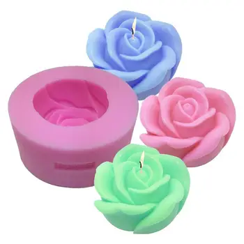 Силиконовые формы для роз Форма для мыловарения с Нежной формой Розы Формы для мыла для мыловарения 3D Форма для свечей из роз ручной работы