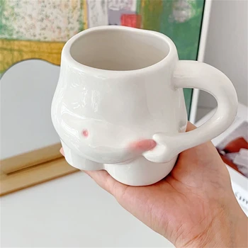 320 мл Керамическая кружка Kawaii, Милая Кофейная чашка, чай с молоком, чашки для воды, Креативная кружка для живота, Подарочные Фарфоровые Кофейные кружки для питья