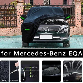 Для Mercedes-Benz EQA Наружная защита, полные автомобильные чехлы, снежный покров, Солнцезащитный козырек, Водонепроницаемые Пылезащитные внешние Автомобильные аксессуары