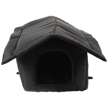 Открытый защищенный от непогоды домик для домашних животных, Дышащий кошачий приют, удобное теплое гнездо для собаки