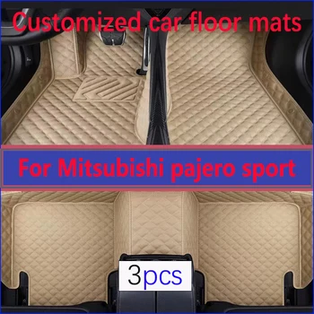 Автомобильные коврики для Mitsubishi pajero sport 2011 2012 2013 2014 2015 Пользовательские автоматические накладки для ног автомобильный ковер в салоне