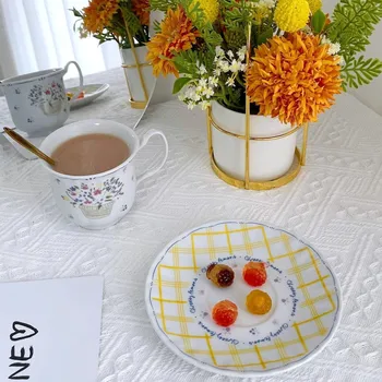 Набор чашек и тарелок для послеобеденного чая и кофе во французском ретро стиле керамическая тарелка для десертного торта в стиле ins чашка и тарелка в стиле маточного двора