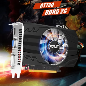 GT730 2GB DDR5 Низкопрофильная Видеокарта 128-Битная Компьютерная Видеокарта, Совместимая с VGA HDMI Настольная видеокарта 1600MHz GPU GF108