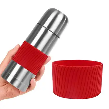 Силиконовый рукав для чашки Противоскользящий Нижний рукав, крышка для чашек, Термостойкая защита кофейной кружки для аксессуаров для бутылок с водой