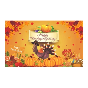 Счастливый День Благодарения, висящий осенний плакат с урожаем, фоновый баннер 70.8Inx43.3In Для украшения вечеринки в честь Дня Благодарения
