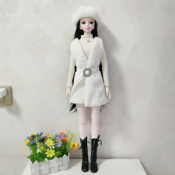 Кукольная норковая шуба 1/3, 60 см BJD/Ye Luoli/De Bisheng Может носить одежду с бесплатной доставкой