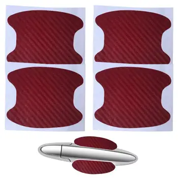 3D Защитные пленки из углеродного волокна 4 штуки Защитная пленка для автомобиля Крышка из Углеродного волокна Против царапин Дверная ручка Защита от краски