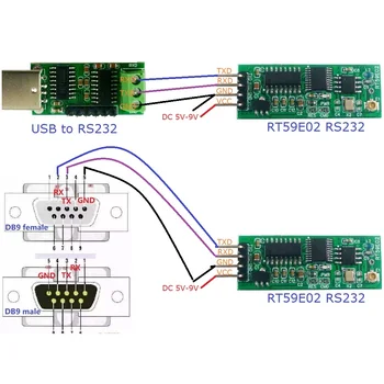 Модуль беспроводного приемопередатчика 2400-2525 МГц RS232 RF Плата UART для принтеров Wifi ESP8266 NodeMCU PC с последовательным портом COM