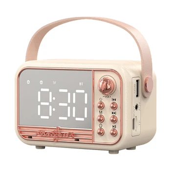 Радио Hi-Fi Портативная Ретро-стереосистема для домашнего декора Беспроводной подарок USB Громкий Aux Эстетичный динамик, совместимый с будильником