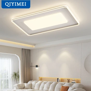Лампы накаливания QIYIMEI Up And Down, современные светодиодные люстры для гостиной, столовой, спальни, Белые, черные лампы для внутреннего освещения.