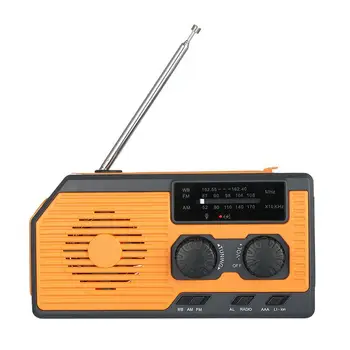 5000 мАч Аварийное Радио Рукоятка Солнечная AM FM NOAA Погодное Радио Наборы Для Выживания Походные Принадлежности Портативный Блок Питания С