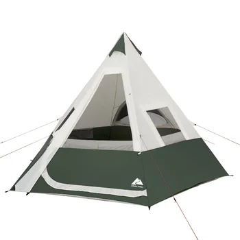 Палатка-вигвам Ozark Trail на 7 человек, 1 комната, с вентилируемым задним окном, экологичное туристическое снаряжение, сверхлегкая палатка