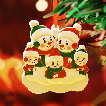 Рождественские Семейные декорации в виде снеговика Мультяшная подвеска Navidad Украшение в виде Рождественской елки Веселый Рождественский декор для дома С Новым годом