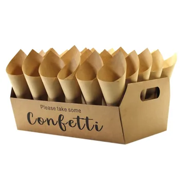 Коробка-держатель для конфетти - коробка-подставка с 30 отверстиями для 30 конфетти-конусов.