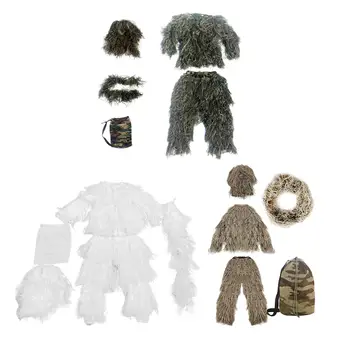 Маскировочный костюм для мужчин Одежда для военных игр Дышащие лесные брюки Шляпа для сельского хозяйства Охоты на индейку на открытом воздухе Наблюдения за птицами
