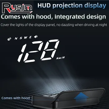 Автомобильный HUD M1 Авто GPS Головной дисплей Проекция лобового стекла Сигнализация о превышении скорости Проектор Цифровой спидометр для всех автомобилей
