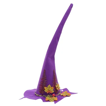Шляпа ведьмы, костюмы для косплея, женские аксессуары для Хэллоуина, декор, волшебник, взрослые черные украшения
