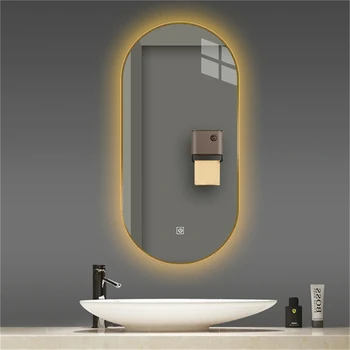 Новые продукты, водонепроницаемые Китайские поставщики, AC 100-240 В, высококачественные зеркала для ванной комнаты, Овальное зеркало с подсветкой