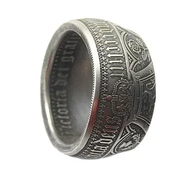 Монета-кольцо ручной работы от Великобритании Victoria 1853 AR Gothic 1 Крона из медно-никелевого сплава, Копия монеты 