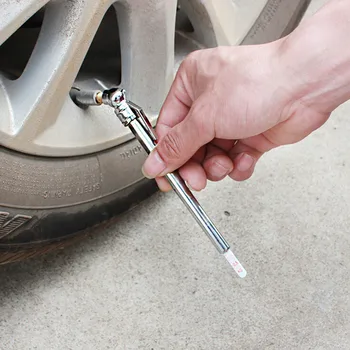 Универсальный портативный Мини-манометр для стайлинга автомобилей в форме ручки для экстренного использования, измеритель давления воздуха в шинах