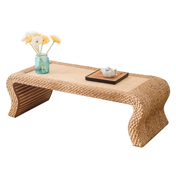 Деревенский Богемный Уникальный кофейный или чайный столик с татами ручной работы, центральный столик для сидения на эркере, домашний декор в стиле Бохо