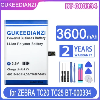 Сменный Аккумулятор GUKEEDIANZI BT000334 BT-000334-01 3600 мАч для ZEBRA BT-000334 TC20 TC25 Digital Bateria