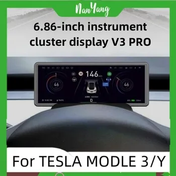 Новейшая модель 3 Y H6 с мини-экраном, комбинация приборов, датчики спидометра, дисплей приборной панели для Tesla 2017-2023 гг.