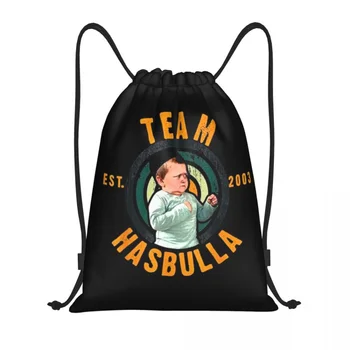 Команда Hasbulla Hasbullah Fight Meme Женский рюкзак на шнурке Женский мужской спортивный рюкзак для спортзала Складная сумка для покупок Sack