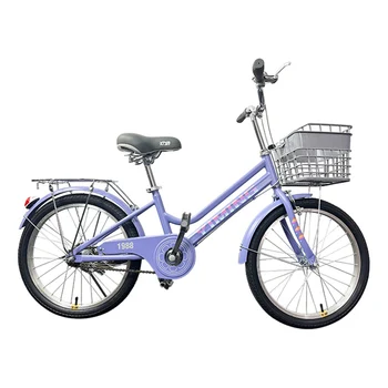 Детский велосипед с рамой из алюминиевого сплава, передний суппорт, студенческий задний тормоз, односкоростной велосипед, установка прогулочного велосипеда, 20 дюймов