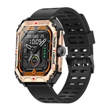Смарт-часы H22 Men Ourdoor Sport Bluetooth Call 400 Super Battery 2,02-дюймовый большой экран для отслеживания сердечного ритма, фитнес-трекер Smartwatch