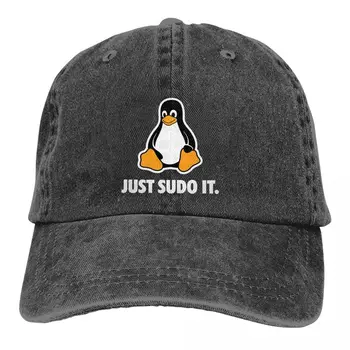 Забавная бейсболка Just Sudo It, мужские шляпы, женские защитные кепки с козырьком, Snapback, операционная система Linux, кепки в виде смокинга и пингвина в подарок для путешествий
