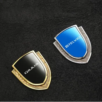 Автомобильные Наклейки Эмблемы Боковой щит Значок логотипа для Стайлинга автомобилей Окно кузова автомобиля для Alfa Romeo Giulia Giulietta 159 156 MITO Stelvio