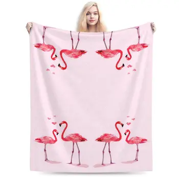 Flamingo Love Мягкое фланелевое покрывало для дивана-кровати, покрывало для дивана, теплые одеяла, дорожное одеяло