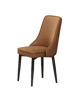 Обеденный стул Домашний Современный минималистичный ресторанный стул Со спинкой Для отдыха Железный обеденный стол и стул Nordic Luxury Hotel Chair