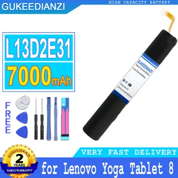 Аккумулятор GUKEEDIANZI емкостью 7000 мАч L13D2E31 L13C2E31 для Lenovo Yoga Tablet 8 B6000 B6000-H B6000-F 60044 60043 Большой Мощности Bateria