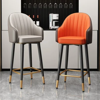 Роскошные современные обеденные стулья С золотыми ножками, Дизайнерское итальянское кожаное эргономичное кресло, мебель для кухни Vip Nail Restaurant Comedor