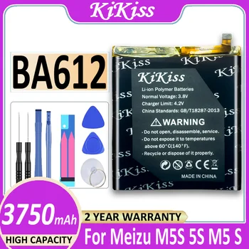 Оригинальный Аккумулятор Телефона KiKiss BA612 для Meizu M5S 3750mAh Высокого Качества Сменный Аккумулятор Аккумуляторные Батареи Мобильного Телефона