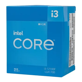 Intel Core i3 12100F 3,3 ГГц 4-Ядерный 8-потоковый процессор Процессор 10 Нм L3 = 12 М 60 Вт DDR4 DDR5 LGA 1700 С оригинальной коробкой Новый