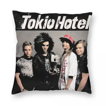 Музыкальная наволочка Tokio Hotel Group из полиэстера с принтом, декоративная наволочка Билла Каулитца, домашняя площадь 18 дюймов