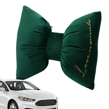 Подушка для подголовника автомобиля, удобный дизайн с галстуком-бабочкой, прочная подушка для подголовника, предметы первой необходимости в дороге, принадлежности для вождения