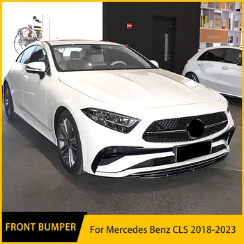 Для Mercedes Benz CLS Передний бампер для губ Обвес для тела Спойлер Диффузор Дефлектор 2018-2023 Высококачественный Аксессуар для спортивной модификации