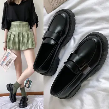 2023 Новая летняя модная кожаная обувь больших и маленьких размеров в стиле Японской академии, универсальная обувь One Step, женская обувь на каблуках