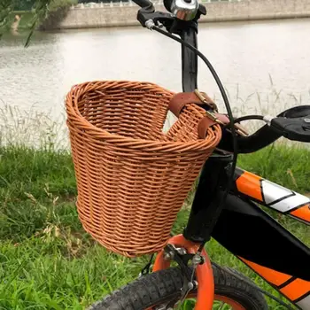 1 комплект велосипедной корзины ручной работы с наклейками, большая вместимость, прочная передняя корзина для велосипеда, несущая нагрузку.