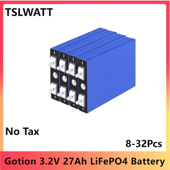 Gotion8-32шт Аккумулятор LiFePO4 3,2 В 27Ач Аккумуляторная солнечная батарея для электромобиля RV для домашнего хранения энергии Бесплатная доставка