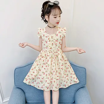 2023, Корея, Летний детский сарафан, платье для маленьких девочек, цельное платье, Модная детская одежда, Детское платье, Детское платье без рукавов