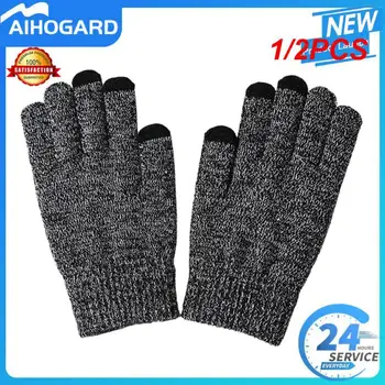 Зимние вязаные перчатки на 1 /2ШТ года для маленьких мальчиков и девочек, теплые веревочные варежки с полными пальцами, перчатки для детей, малышей, TS168